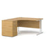 Dams International Desk with Pedestal EBWH14LO 1,400 x 1,626 x 725 mm