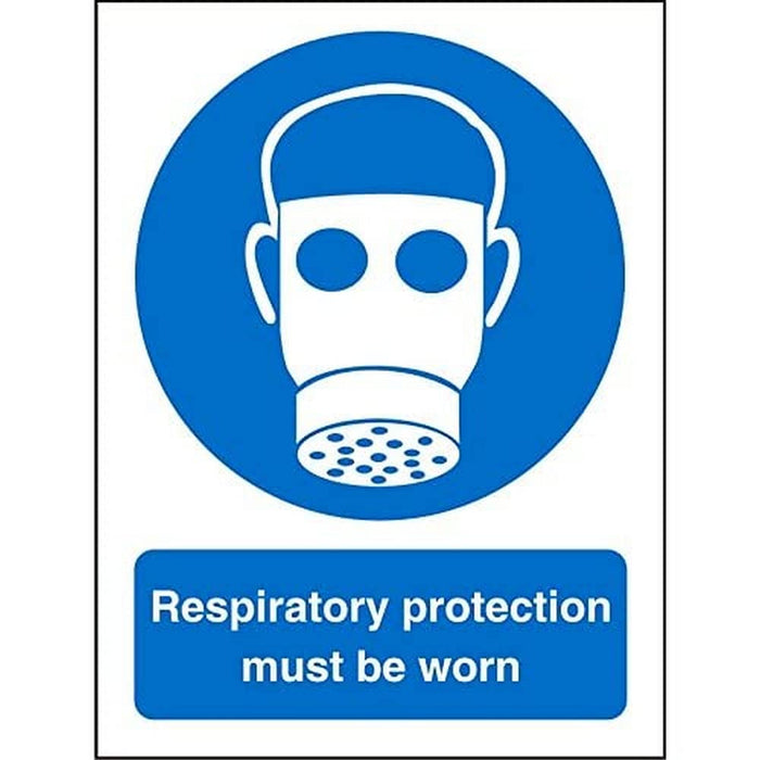Mandatory Sign Respirator Plastic 30 x 20 cm