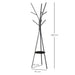 HOMCOM Coat Rack 831-174BK MDF, Metal Black 450 mm x 450 mm x 1800 mm