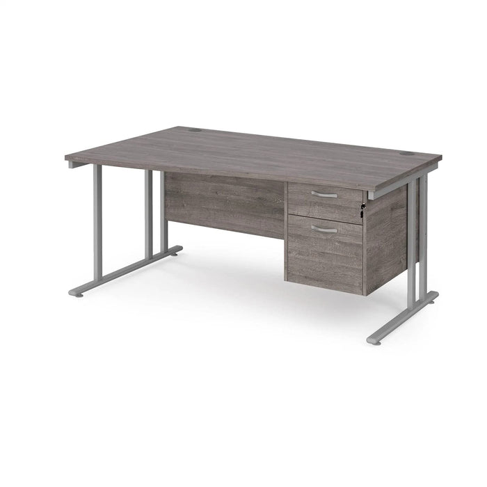 Dams International Wave Desk MC16WLP2SGO 1,600 x 725 x 800 - 990 mm
