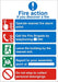 Fire Action Sign - If You Discover A Fire Self Adhesive Plastic 20 x 15 cm
