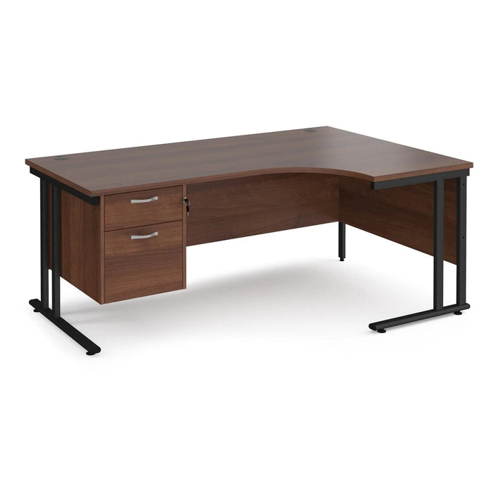 Dams International Right Hand Ergonomic Desk MC18ERP2KW 1,800 x 1,200 x 725 x 800 - 990 mm
