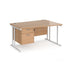 Dams International Wave Desk MC14WRP2WHB 1,400 x 725 x 800 - 990 mm