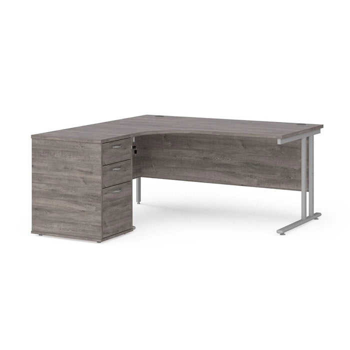 Dams International Desk with Pedestal EBS16LGO 1,600 x 1,626 x 725 mm