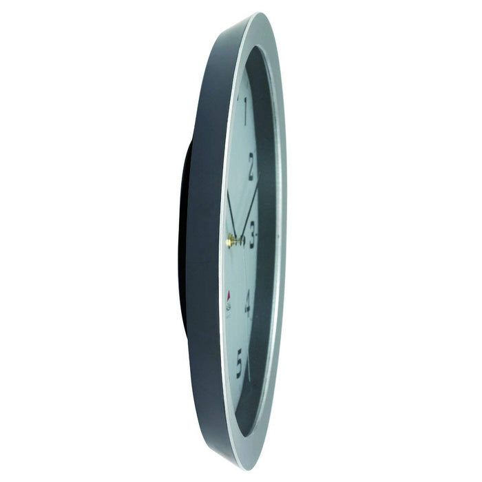 Alba Analog Wall Clock HORISSIMO M 38 x 5.5cm Silver Grey