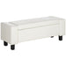 HOMCOM Ottoman Faux Leather Bench White