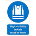 Mandatory Sign High Vis Fluted Board 30 x 20 cm