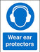 Mandatory Sign Wear Ear Protectors Plastic 20 x 15 cm