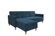 DOREL HOME 3 Seat Sofa BLUE CHENILLE Chenille 2,133.60 (W) x 825.50 (D) x 1,536.70 (H) mm