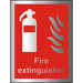 Fire Extinguisher Sign Fire Extinguisher Aluminium 20 x 15 cm