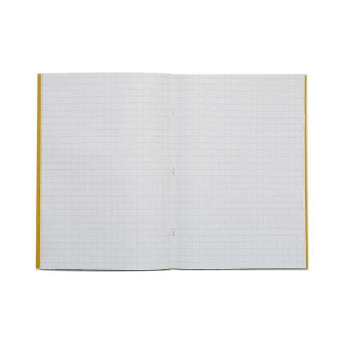 Rhino A4 Exercise Book 32 Page 10mm Squared Yellow (Pack 100) - VDU014-152-0