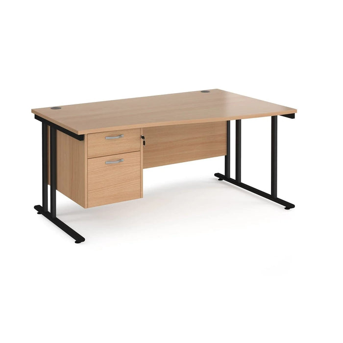 Dams International Wave Desk MC16WRP2KB 1,600 x 725 x 800 - 990 mm