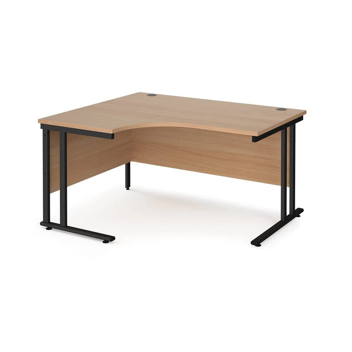 Dams International Left Hand Ergonomic Desk MC18ELWHW 1,800 x 1,200 x 725 x 800 - 990 mm