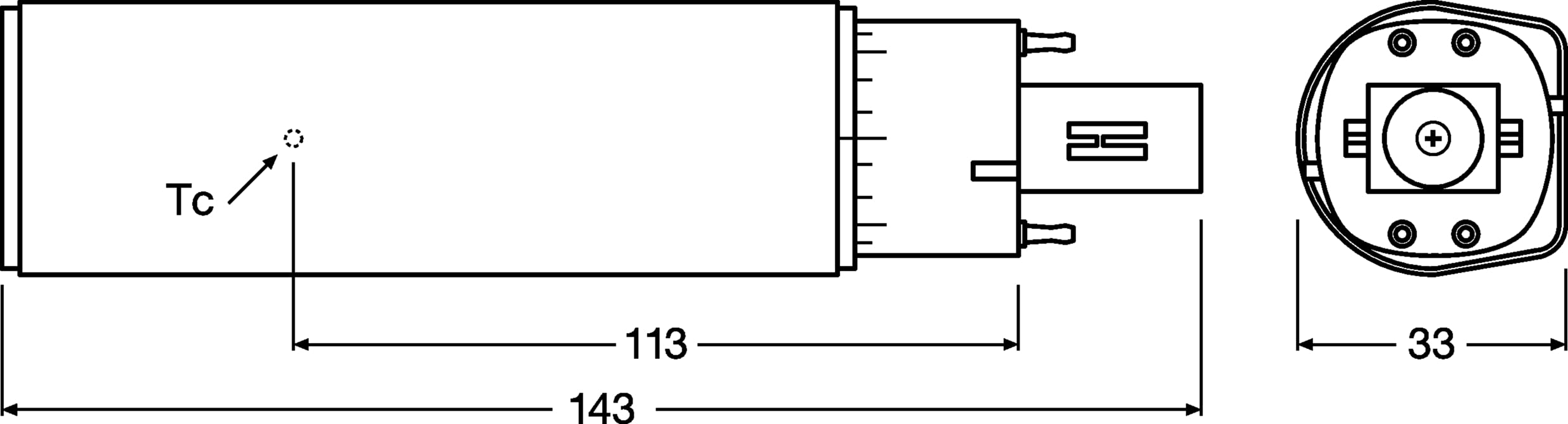 Osram Fluorescent Tube Matt G24q-2 7 W Cool White