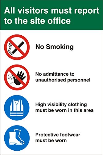 Mandatory Sign Visitors Report To Office Plastic 60 x 40 cm