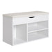 HOMCOM Shoe Cabinet 837-005V01 Particle Board White 300 mm x 800 mm x 470 mm