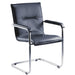 Envoy Cantilever Leather Faced Reception/Boardroom/Visitors Chair Black - 1309