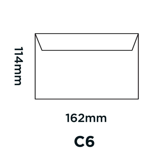 Creative Senses Coloured Envelope C6 162 (W) x 114 (H) mm Adhesive Strip Grey 190 gsm Pack of 50