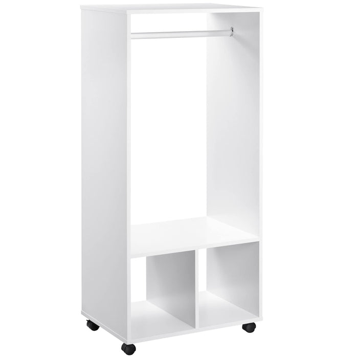 HOMCOM Wardrobe Aluminium, Particle Board White 40 x 60 x 128 cm