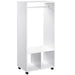 HOMCOM Wardrobe Aluminium, Particle Board White 40 x 60 x 128 cm