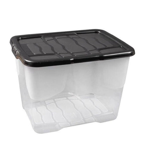Storage Box XW205-CLR/BLK-EX 24 L Transparent Polypropylene 40 x 30 x 28 cm