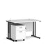 Dams International Straight Desk with 2 Drawer Pedestal SBK212WH 1,200 x 800 x 725 mm