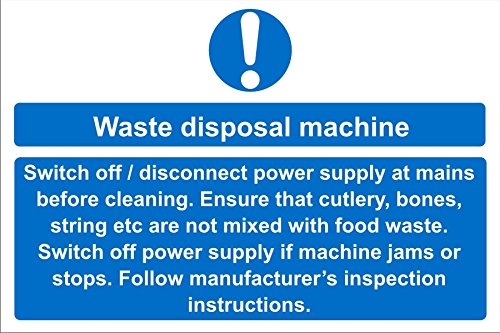 Catering Sign Waste Disposal Vinyl 15 x 20 cm