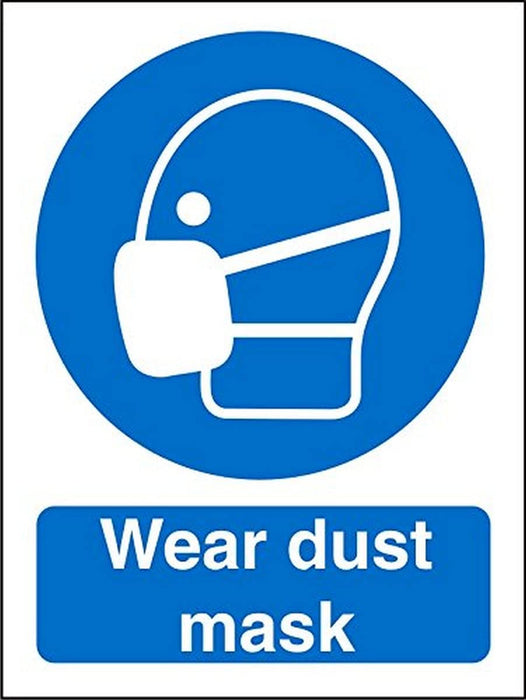 Mandatory Sign Wear Dust Mask Vinyl 30 x 20 cm