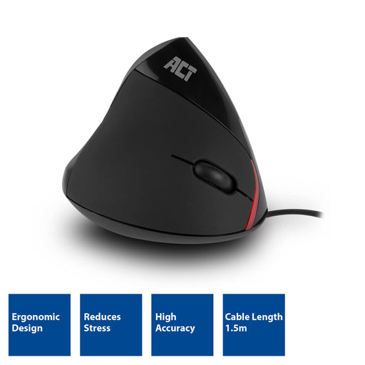 ACT Ergonomic Vertical Mouse AC5010 Wired Black
