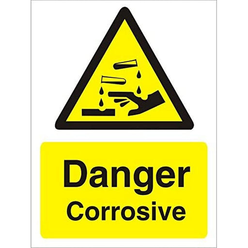 Warning Sign Corrosive Plastic 20 x 15 cm