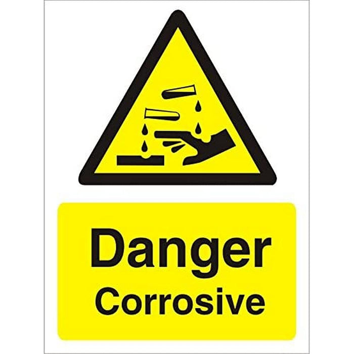 Warning Sign Corrosive Plastic 20 x 15 cm