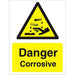 Warning Sign Corrosive Plastic 20 x 15 cm
