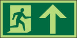 Fire Exit Sign Up Arrow Vinyl 15 x 30 cm