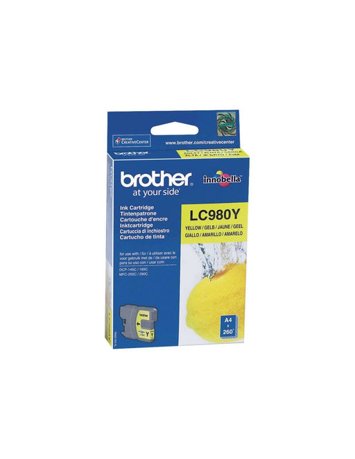 Brother LC980YBP - Yellow - original - blister - ink cartridge - for Brother DCP-145, 163, 165, 195, 365, 373, 375, 377, MFC-250, 255, 290, 295, 297