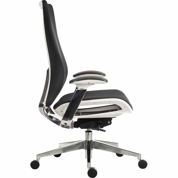 Quantum Mesh Back Executive Chair Chair Black with White Frame - 6966WHI