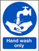 Catering Sign Hand Wash Only Vinyl 30 x 20 cm