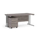 Dams International Straight Desk with 2 Drawer Pedestal SBS216GO 1,600 x 800 x 725 mm