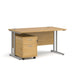 Dams International Straight Desk with 2 Drawer Pedestal SBS214O 1,400 x 800 x 725 mm