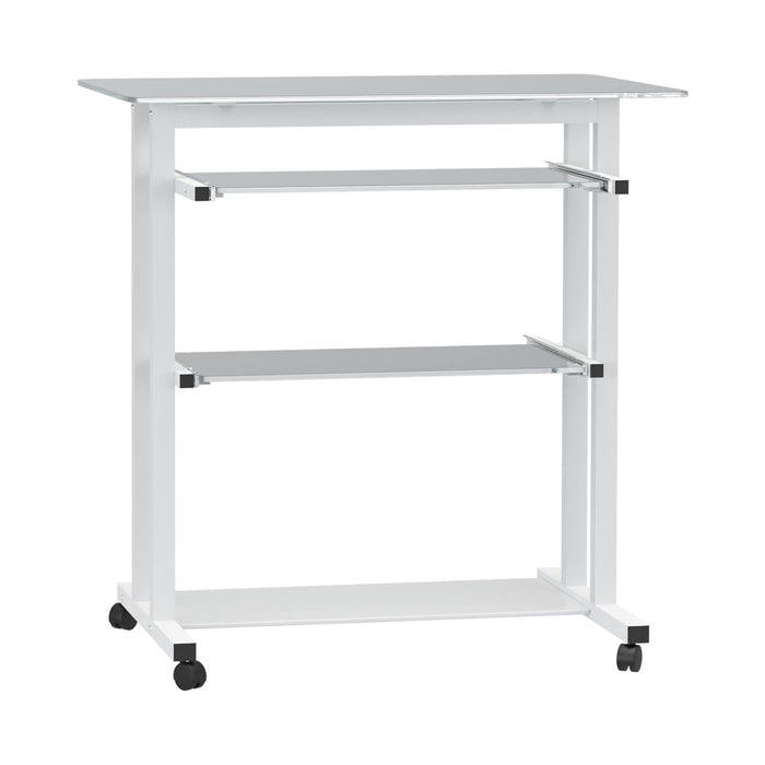 HOMCOM Workstation Tempered Glass 510 x 830 mm