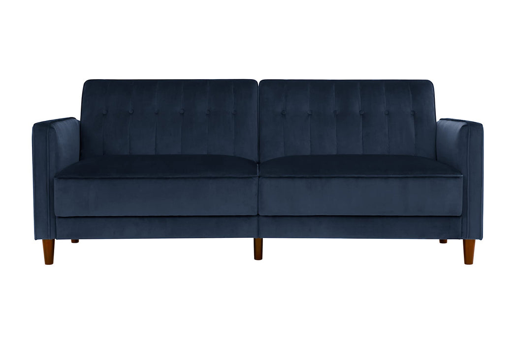 DOREL HOME 3 Seat Sofa BLUE Velvet 2,070.10 (W) x 863.30 (D) x 863.30 (H) mm