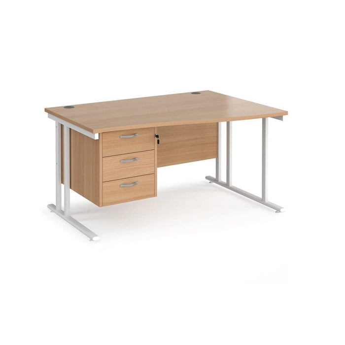 Dams International Wave Desk MC14WRP3WHB 1,400 x 725 x 800 - 990 mm
