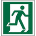 Fire Exit Sign Right Arrow Plastic 10 x 10 cm