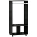 HOMCOM Wardrobe Aluminium, Particle Board Black 40 x 60 x 128 cm