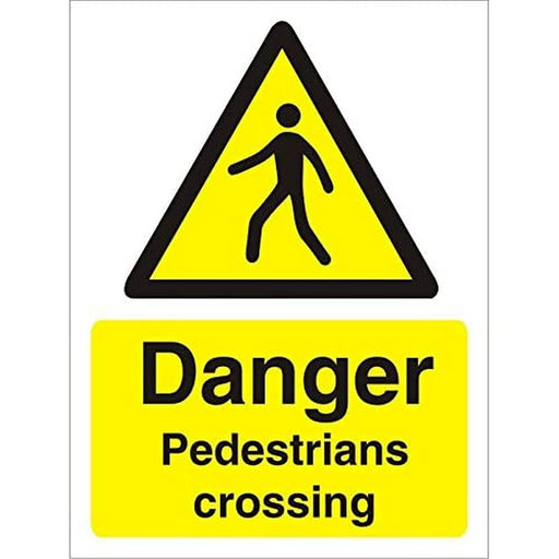 Warning Sign Pedestrians Crossing Vinyl 40 x 30 cm
