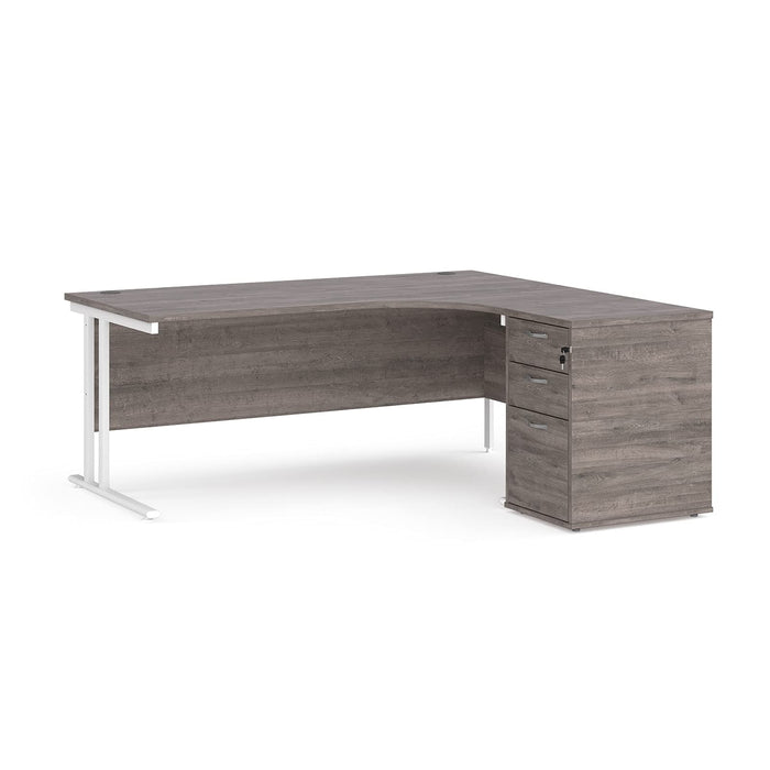 Dams International Desk with Pedestal EBWH16RB 1,600 x 1,626 x 725 mm