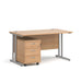 Dams International Straight Desk with 3 Drawer Pedestal SBS314B 1,400 x 800 x 725 mm