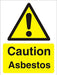Warning Sign Asbestos Vinyl 20 x 15 cm