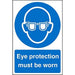 Mandatory Sign Eye Protection Plastic 60 x 40 cm