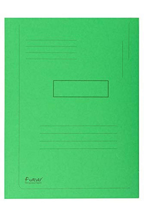 Exacompta 2 Flap Folder 445013E A4 Bright Green Cardboard 24 x 32 cm Pack of 50