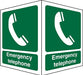 First Aid Sign Emergency Telephone Plastic 20 x 15 cm